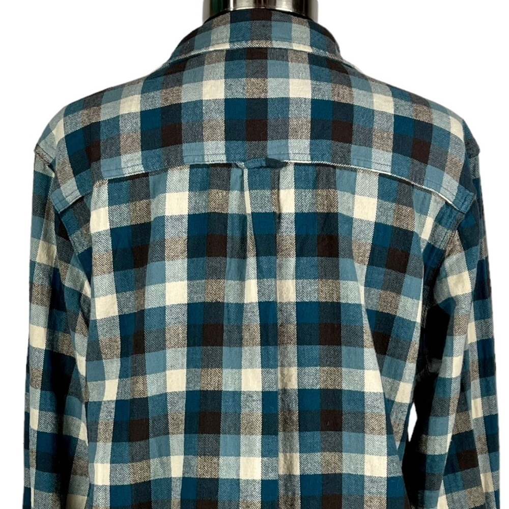 WOOLRICH ULTIMATE FLANNEL 100% COTTON PLAID CASUAL BUTTON DOWN SHIRT - Picture 9 of 16
